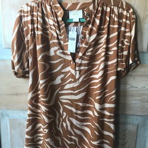 Anthropologie Maeve animal print top.
